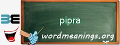 WordMeaning blackboard for pipra